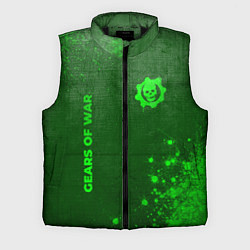 Мужской жилет Gears of War - green gradient вертикально, цвет: 3D-черный