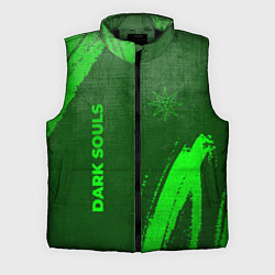 Мужской жилет Dark Souls - green gradient вертикально, цвет: 3D-черный