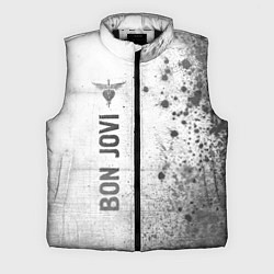 Мужской жилет Bon Jovi - white gradient по-вертикали, цвет: 3D-черный