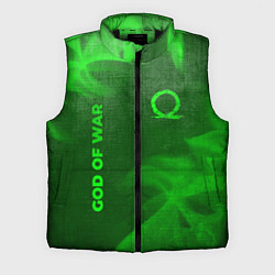 Мужской жилет God of War - green gradient вертикально, цвет: 3D-черный