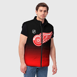 Мужской жилет Детройт Ред Уингз - градиент, цвет: 3D-черный — фото 2