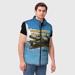 Мужской жилет Bombardino Crocodillo мем, цвет: 3D-черный — фото 2