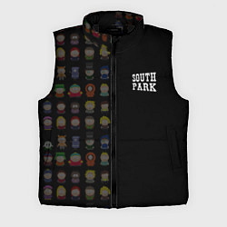 Мужской жилет Персонажи Южный парк и лого, цвет: 3D-черный