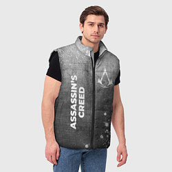 Мужской жилет Assassins Creed - grey gradient вертикально, цвет: 3D-черный — фото 2