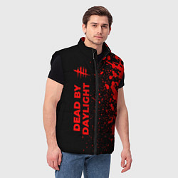 Мужской жилет Dead by Daylight - red gradient по-вертикали, цвет: 3D-черный — фото 2