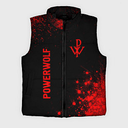 Мужской жилет Powerwolf - red gradient вертикально, цвет: 3D-черный