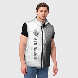 Мужской жилет Green Day - white gradient по-вертикали, цвет: 3D-черный — фото 2