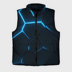 Мужской жилет Черные плиты с синим светом