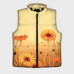 Мужской жилет Цветы на закате