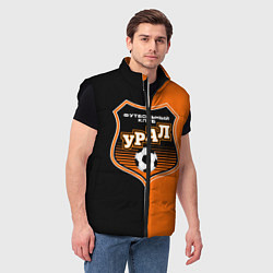 Мужской жилет ФК Урал - оранжево черные, цвет: 3D-черный — фото 2