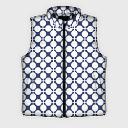 Мужской жилет Серо-белый узор в клетку и горох ретро