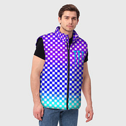 Мужской жилет Monster шахматная клетка градиент, цвет: 3D-черный — фото 2