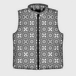 Мужской жилет Черно белый кружевной узор