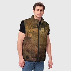 Мужской жилет Абстракция - dark pink paint spill, цвет: 3D-черный — фото 2