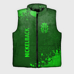 Мужской жилет Nickelback - green gradient вертикально, цвет: 3D-черный