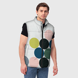 Мужской жилет Кластер чил - абстракция, цвет: 3D-черный — фото 2
