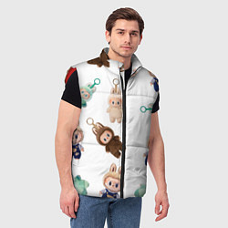 Мужской жилет Много игрушек лабубу, цвет: 3D-красный — фото 2
