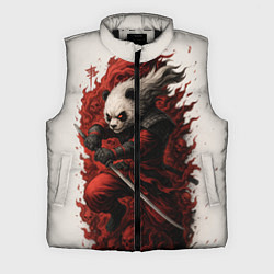 Мужской жилет Демоническая панда самурай - нейроарт, цвет: 3D-черный