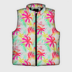 Мужской жилет Palm yellow pink, цвет: 3D-черный
