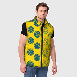Мужской жилет Ряды из спортивных мячей, цвет: 3D-черный — фото 2