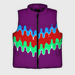 Мужской жилет Фиолетовый с искажёнными абстрактными полосами