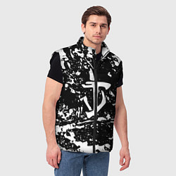 Мужской жилет Doom краски белые штрихи, цвет: 3D-черный — фото 2