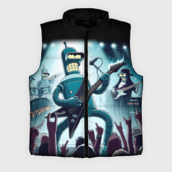 Мужской жилет Гитарист Бендер из рок группы Футурамы, цвет: 3D-черный
