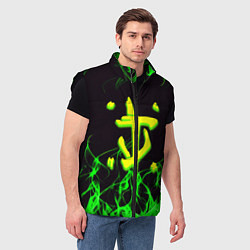 Мужской жилет Doom кислотное лого, цвет: 3D-черный — фото 2
