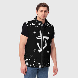 Мужской жилет Doom брызги белых красок, цвет: 3D-черный — фото 2