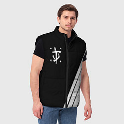 Мужской жилет Doom white geometry, цвет: 3D-черный — фото 2