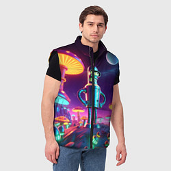 Мужской жилет Ночёвка Бендера на планете светящихся гигантских г, цвет: 3D-черный — фото 2