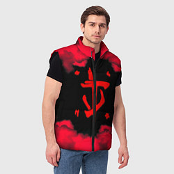 Мужской жилет Doom огненные краски, цвет: 3D-черный — фото 2