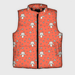 Мужской жилет Овечки в цветочках, цвет: 3D-черный