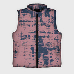 Мужской жилет Текстура с потертостями сине-розовая, цвет: 3D-черный