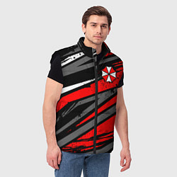 Мужской жилет Umbrella - red lines, цвет: 3D-черный — фото 2