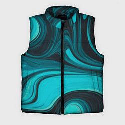 Мужской жилет Мраморный малахитовый узор из изумрудных разводов