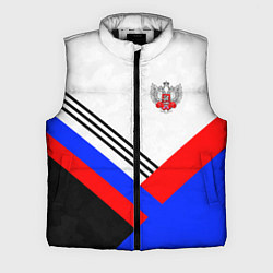 Мужской жилет Федерация бокса - Россия, цвет: 3D-черный