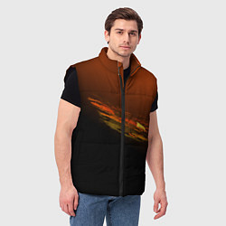 Мужской жилет Орел в облаках - градиент, цвет: 3D-черный — фото 2