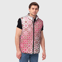 Мужской жилет Звездная россыпь-розовый, цвет: 3D-черный — фото 2
