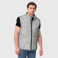 Мужской жилет Светлый серый текстурированный, цвет: 3D-черный — фото 2