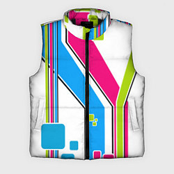 Мужской жилет Цветное абстрактное искусство, цвет: 3D-черный