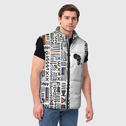 Мужской жилет Африканский узор, цвет: 3D-черный — фото 2
