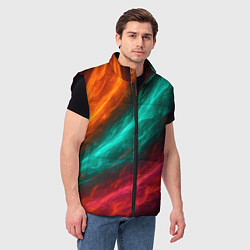 Мужской жилет Разноцветное движение, цвет: 3D-черный — фото 2
