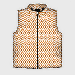 Мужской жилет Паттерн с ромбиками коричневый