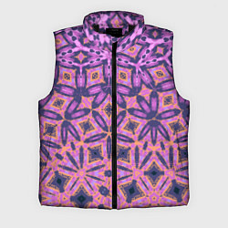 Мужской жилет Фиолетовая геометрическая метаморфоза, цвет: 3D-черный