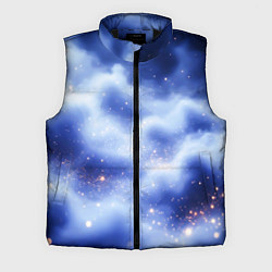 Мужской жилет Сине-голубая волшебная дымка, цвет: 3D-черный