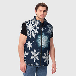 Мужской жилет Снежное небо, цвет: 3D-черный — фото 2