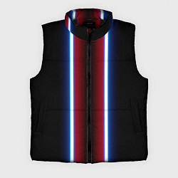 Мужской жилет Color white blue red neon, цвет: 3D-черный