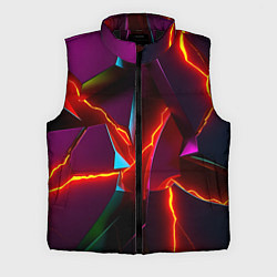Мужской жилет Fractures multicolored tiles, цвет: 3D-черный