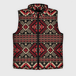 Мужской жилет Этнический славянский орнамент, цвет: 3D-черный